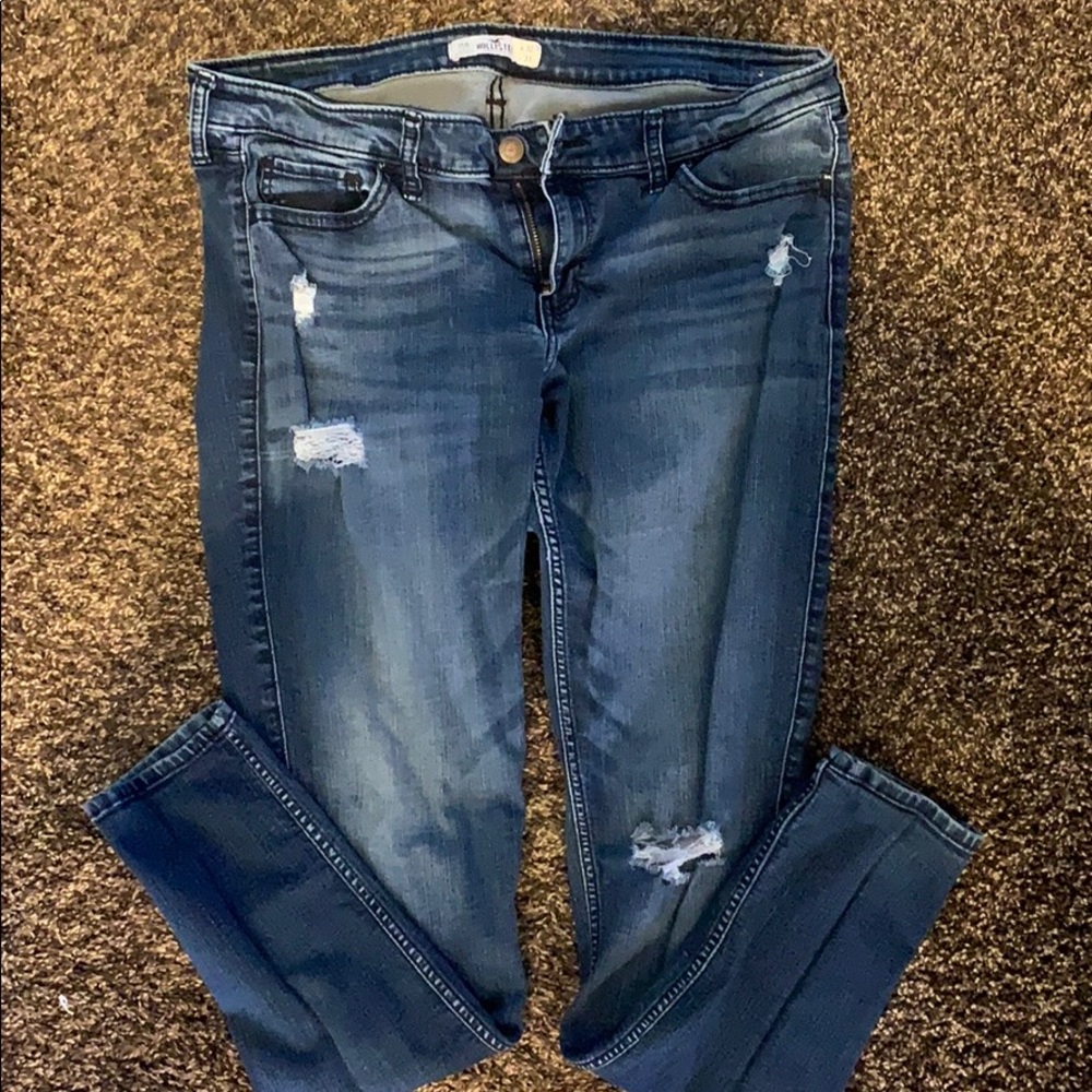 Hollister, ripped, low rise, super skinny, size 15